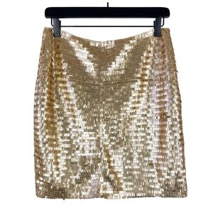 Nasty Gal (10) Sequins Gold Mini Pencil Skirt Holiday Party Must Have